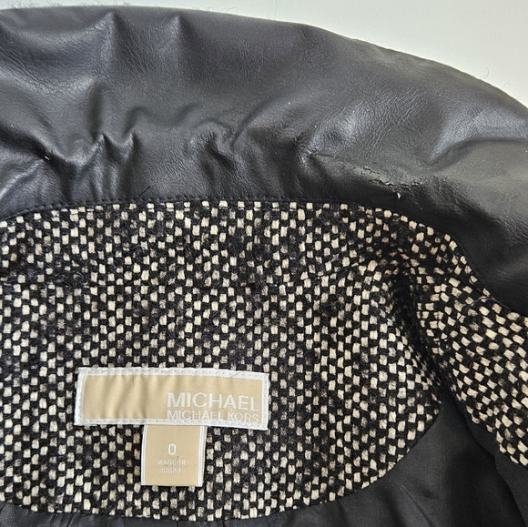 Michael Kors | Tweed And Leather Blazer - Picture 8 of 11